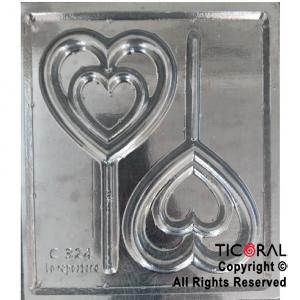 MOLDE PLACA 00C324 CHUPETIN CORAZON ARO 160X160MM APROX TRANSPARENTE x 10